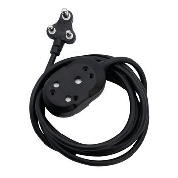 Switched Light Duty SBS Extension Cords 2 X 10A Socket 5M - Black