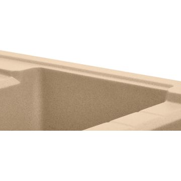 Cers double  bowl square kitchen sink 116x50x19cm Beige
