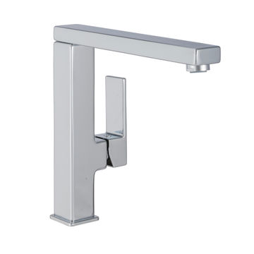 Delinia Kitchen Sink Mixer Tap Frame Single Lever Chrome H25Cm Spout Reach 24Cm