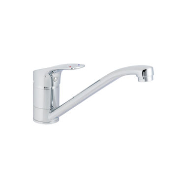 Delinia Kitchen Sink Mixer Tap Hugo Single Lever Chrome H14.8Cm Spout Reach 26Cm