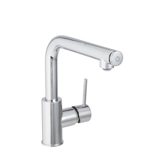 Delinia Kitchen Sink Mixer Tap Justine Single Lever Chrome H25.5Cm Spout Reach 26Cm