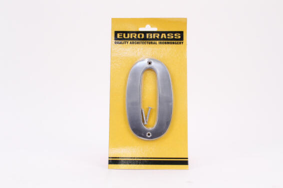 Number 0 aluminium sign eurobrass 125mm