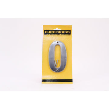 Number 0 aluminium sign eurobrass 125mm