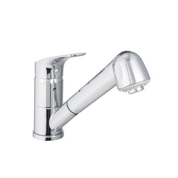 Delinia Kitchen Sink Mixer Tap Pull Joel Ut Chrome H15.2Cm Spout Reach 25Cm