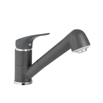Delinia Kitchen Sink Mixer Tap Joel Pull Out Black H15.2Cm Spout Reach 25Cm