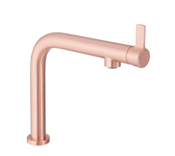 Delinia Kitchen Sink Mixer Tap Eva Rose Gold H28.6Cm Spout Reach 31Cm