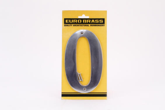 Number 0 aluminium sign eurobrass 175mm