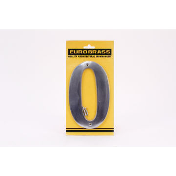 Number 0 aluminium sign eurobrass 175mm