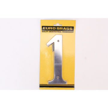 Number 1 aluminium sign eurobrass 175mm