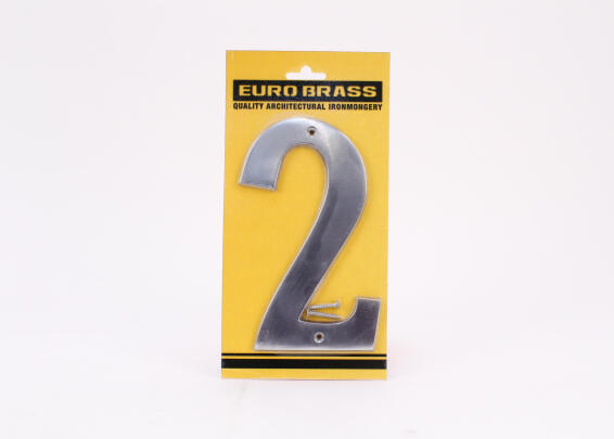 Number 2 aluminium sign eurobrass 175mm