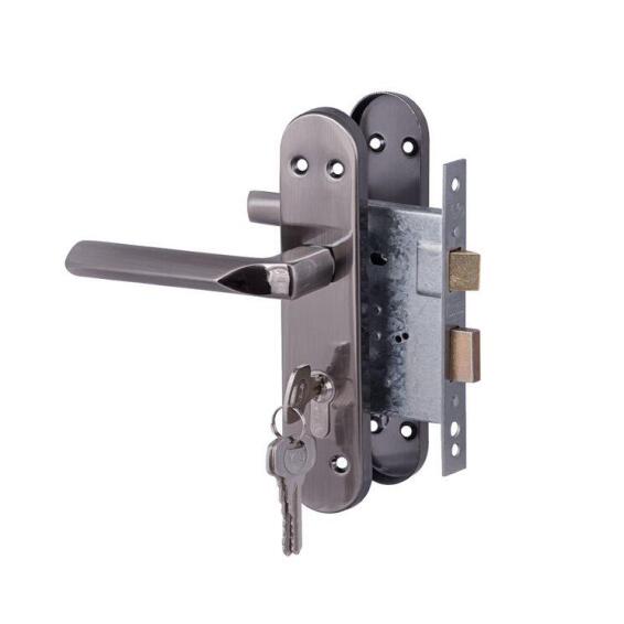 Yale Cuneo Satin Black Cylinder Lockset
