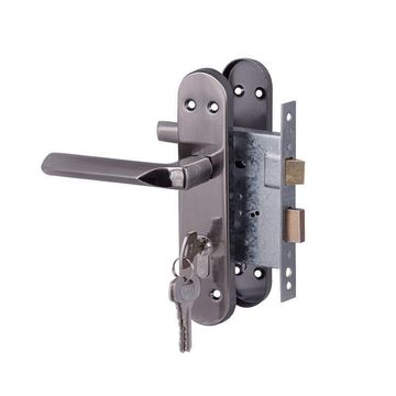 Yale Cuneo Satin Black Cylinder Lockset