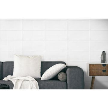 Wall tile  ceramic bevel shiny white 200x500mm