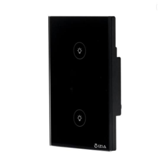 Vizia Smart WiFi Light Switch 2 Gang Black 