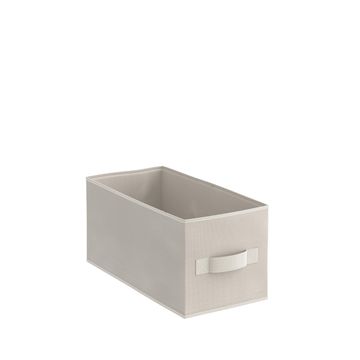 Spaceo kub polyester storage basket stone w15cm x d31cm x h15cm  