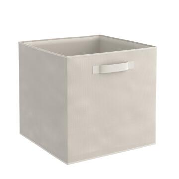 Spaceo kub polyester storage basket stone w31cm x d31cm x h31cm  