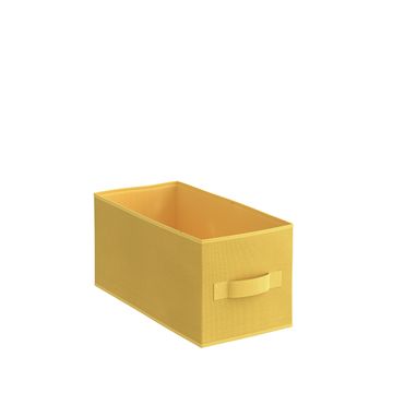 Spaceo kub polyester storage basket yellow w15cm x d31cm x h15cm  