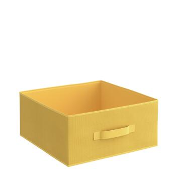Spaceo kub polyester storage basket yellow w31cm x d31cm x h15cm  