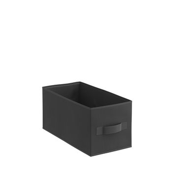 Spaceo kub polyester storage basket black w15cm x d31cm x h15cm  