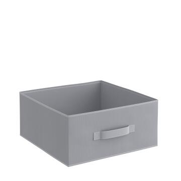 Storage basket polyester grey 31cm X 31cm X 15cm