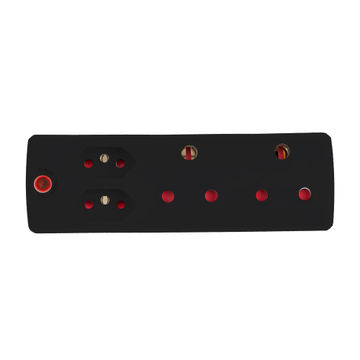 2x 3pin 2x 2pin Surge Adapter Black
