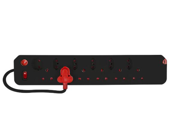 12 Way Multiplug Surge Single Switch Blk