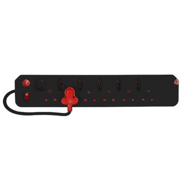 12 Way Multiplug Surge Single Switch Blk