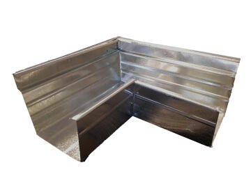 Galvanized Steel Square Gutter Corner 100mm x 100mm PREMIER