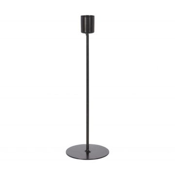 CANDLE HOLDER BLK IRON 20.5CM