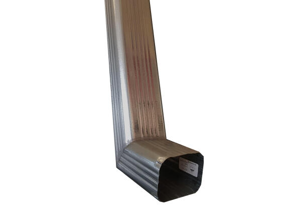 Galvanized Steel Square Downpipe 100mm x 75mm x 2.7m Soldered Shoe PREMIER