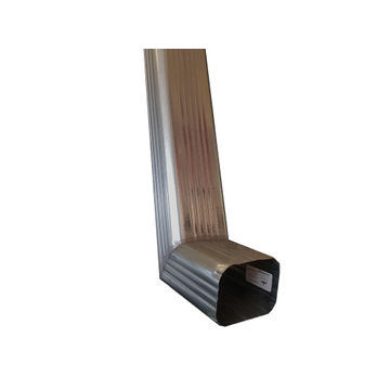Galvanized Steel Square Downpipe 100mm x 75mm x 2.7m Soldered Shoe PREMIER