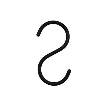 Spaceo accessories hook 2 pack black