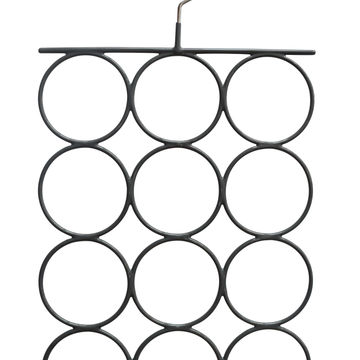 Spaceo metal scarf hanger for 12 scarfs black