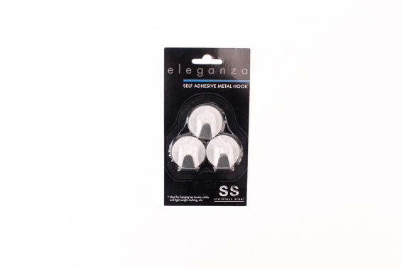 3 Piece Small Self Adhesive Round Hooks 
