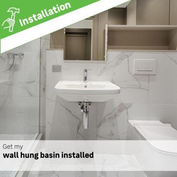 Bathroom basin (floating) installation