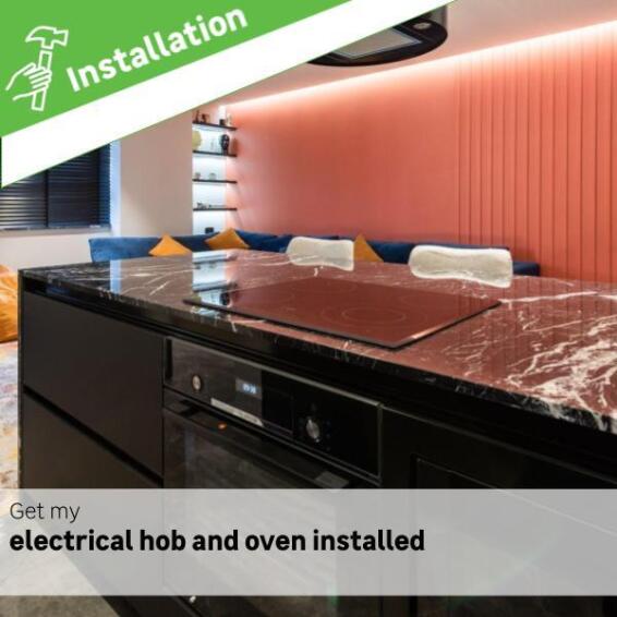 Kitchen electrical hob + oven installation