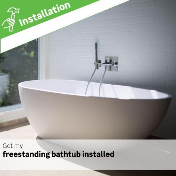 bathtub installation free standing