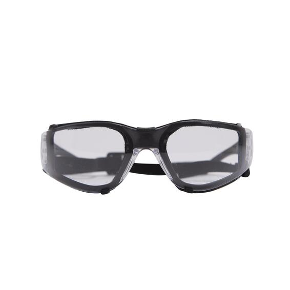 DEXTER SAFETY GLASSES WITH FOAM GASKET AND ELASTIC STRAP 