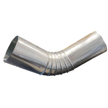 Galvanized Steel Downpipe Round With Shoe Crimped 75mm PREMIER