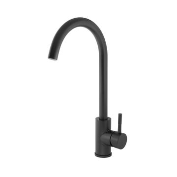 Truimph Lolite Lite Kitchen Sink Mixer Tap Deck Type Black H33cm Spout Reach 14cm