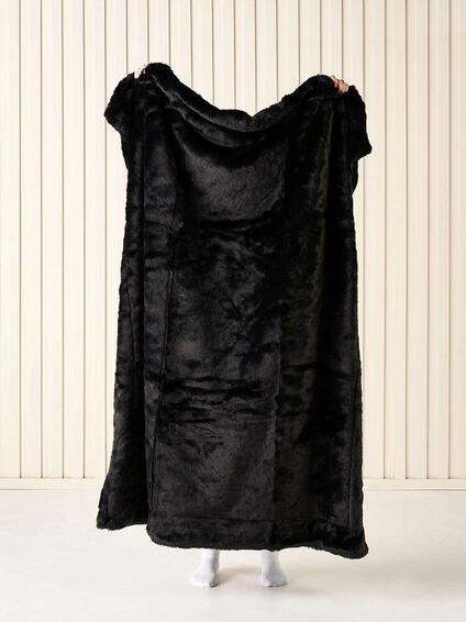 Fur Throw Selma Blk