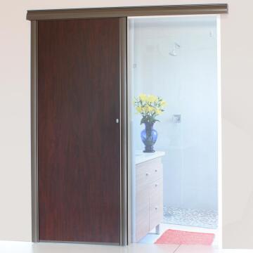 Interior Sliding Door kit with sliding mechanism MDF Mahogany-w890xh2050mm