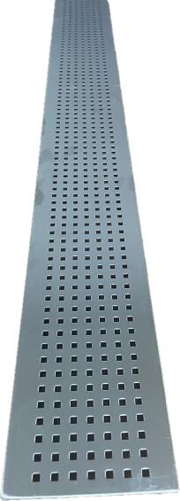 ACO Euroline Square Grating L1000xW118 100 Channel Brushed