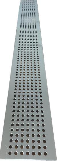 ACO Euroline Round Hole Grating L1000xW118 100 Channel Brushed