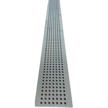 ACO Euroline Round Hole Grating L1000xW118 100 Channel Brushed