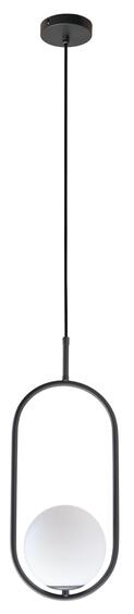 K Light Short Luna Pendant Light Charcoal Black