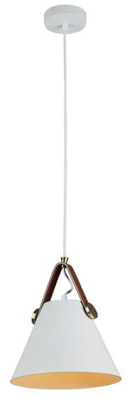 K Light Small Leather And Iron Cone Metal Pendant Lighting White