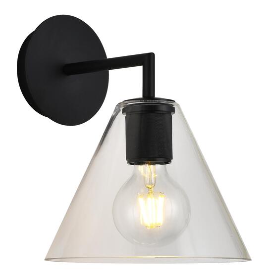 K Light trends cone glass wall light black