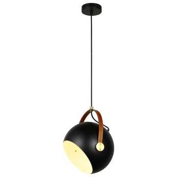 K Light Leather And Iron Ball Metal Pendant Lighting Black