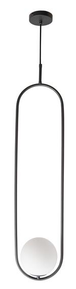 K Light Long Luna Pendant Light Charcoal Black